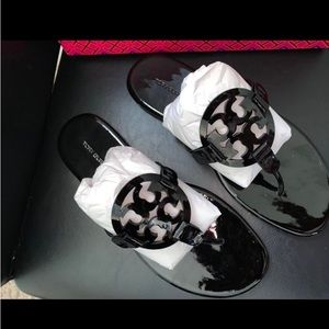 Tory Burch Miller Patent Leather Sandals Size 8